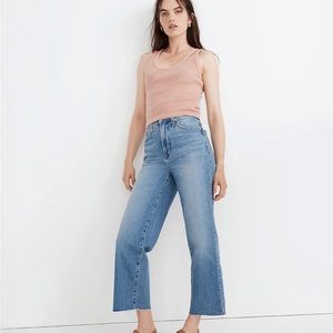 Perfect vintage wide leg crop jeans in Caitlin wash by Madewell.